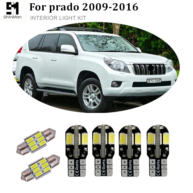 

Shinman 12pcs Error Free LED Interior Light Kit Package for toyota prado accessories 2009-2016 auto car interior light kit