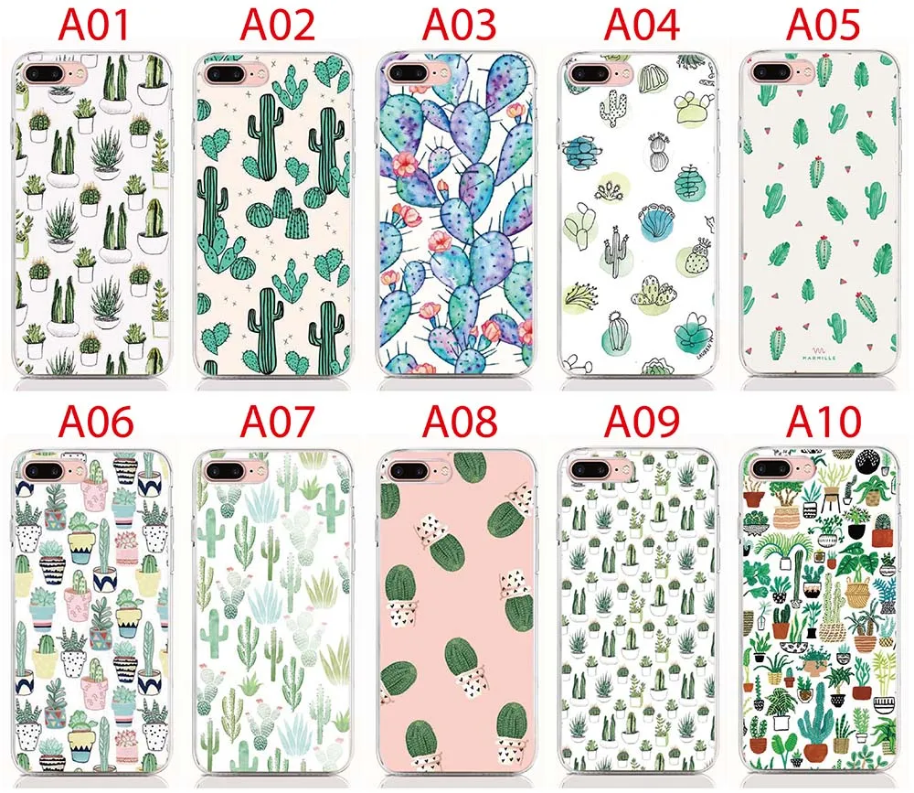 For Google Pixel 4A 4 4XL 5 5XL 6P 4A 5G Soft Tpu Case Print Cactus Back Cover Coque Shell Phone Cases