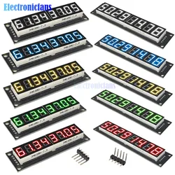 Módulo de tubo LED Digital Display para Arduino, tubo de 8 dígitos, 7 segmentos, vermelho, verde, amarelo, azul, branco, 0, 36 polegadas, 0, 56 polegadas, 74HC595