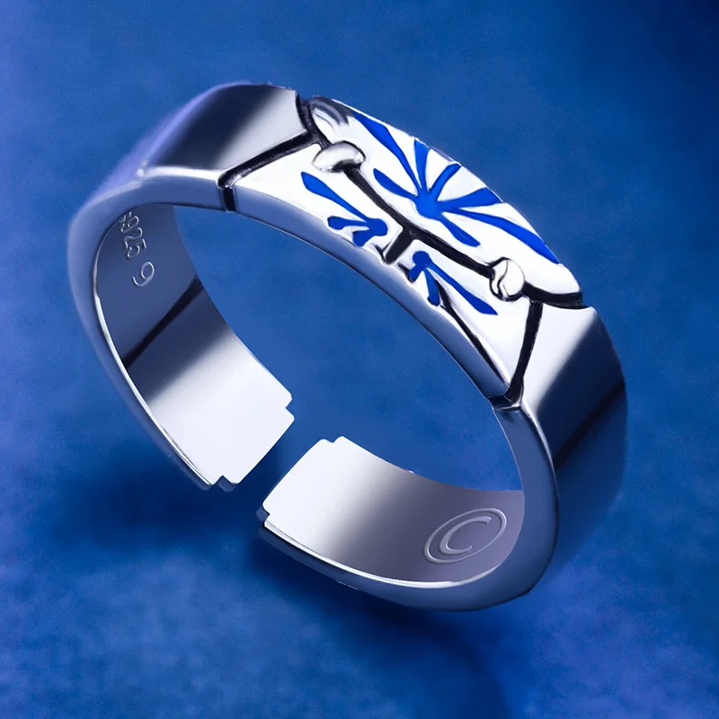 Fate Zero Saber Ring Silver 925 Sterling Jewelry FGO Anime Chararcter Fate Saber Figure Model FZ