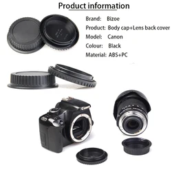 Rear Lens Cap Cover and Camera Body Cap For Canon EOS 5D/5D2/5D3/5D4/6D/6D2/7D/7D2/60D/70D/77D/80D/100D/200D/550D/600D/650D/700D