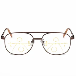 Progressive Multifocal Reading Glasses Men Smart Zoom Reading Glasses Women Far Near Aight Anti-blue Presbyopic Glasses