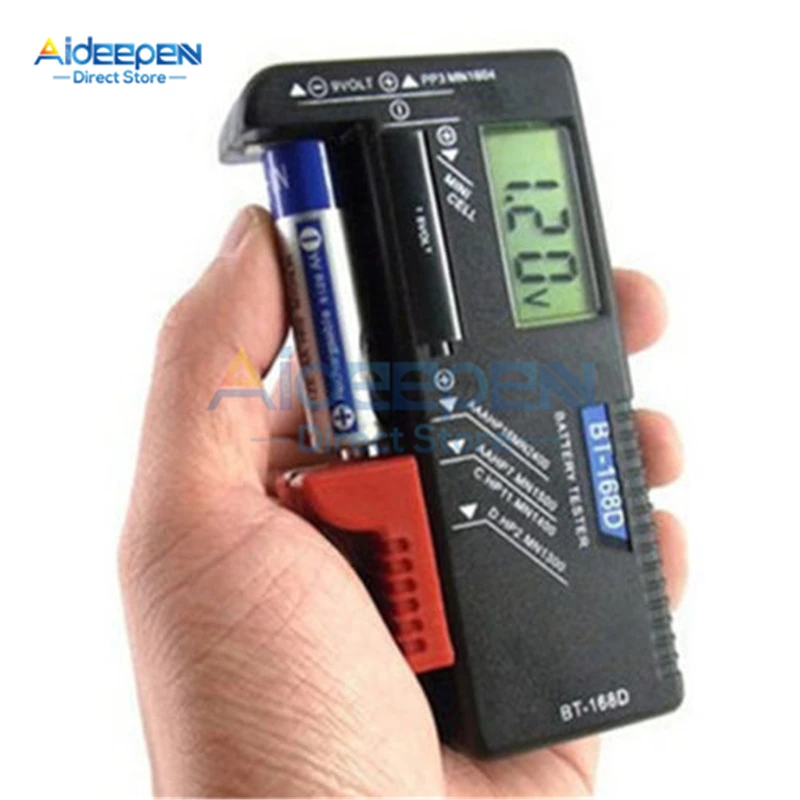 Universal BT168D LED/ponteiro Digital Bateria Capacidade Tester Bateria Para 9V 1.5V AA AAA Cell