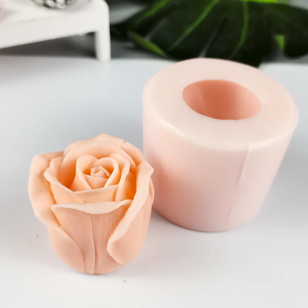 HC0321 PRZY Rose Mold Flowers Mold Mold Silicones Beautiful Roses Bouquet Soap Candle Moulds