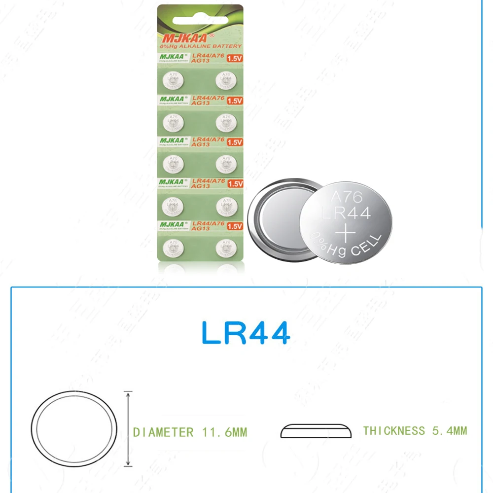 Щелочные батарейки LR44, 100 в, AG13, 76A, G13, G13A, D76A, PX76A, A76, GPA76, 1166A, RW82, 1,5, L1154, 4276 шт.