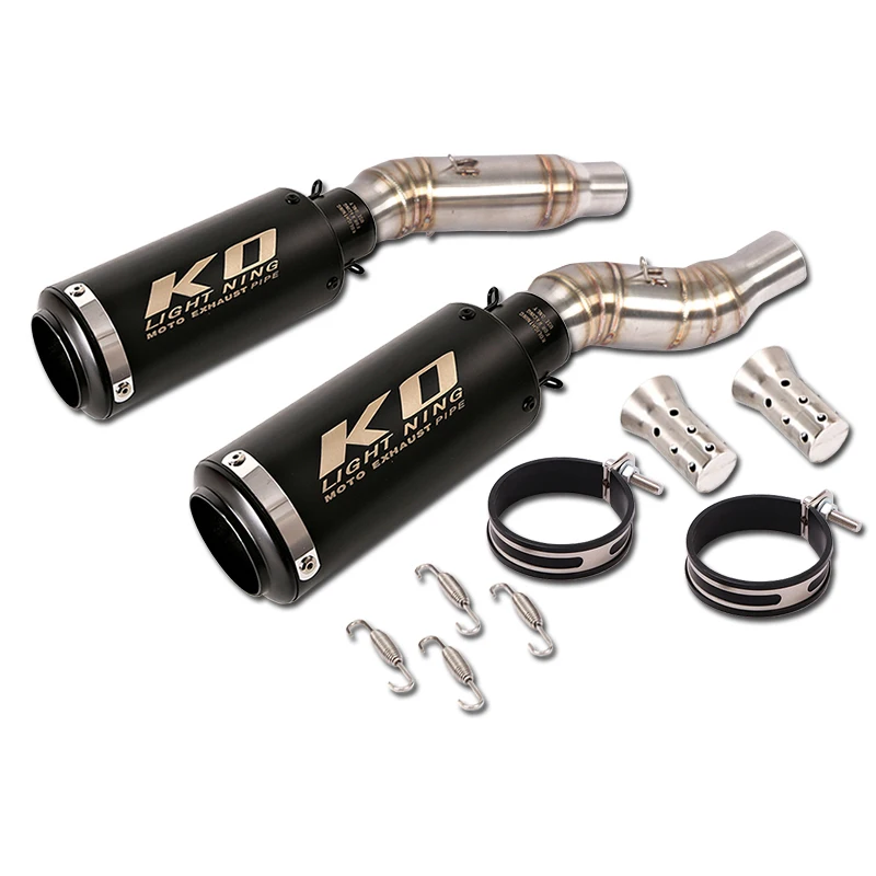 For Kawasaki Z1000 Z1000SX Ninja 1000 2010-2020 Motorcycle Exhaust Pipe Mid Pipe Slip On 51mm Muffler Removable DB Killer Escape