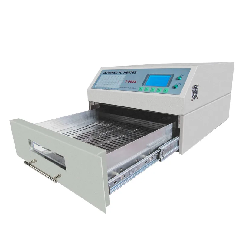 800w intelligent fully automatic reflow type small  PCB/Lamp bead,/double panel welding machine T-962
