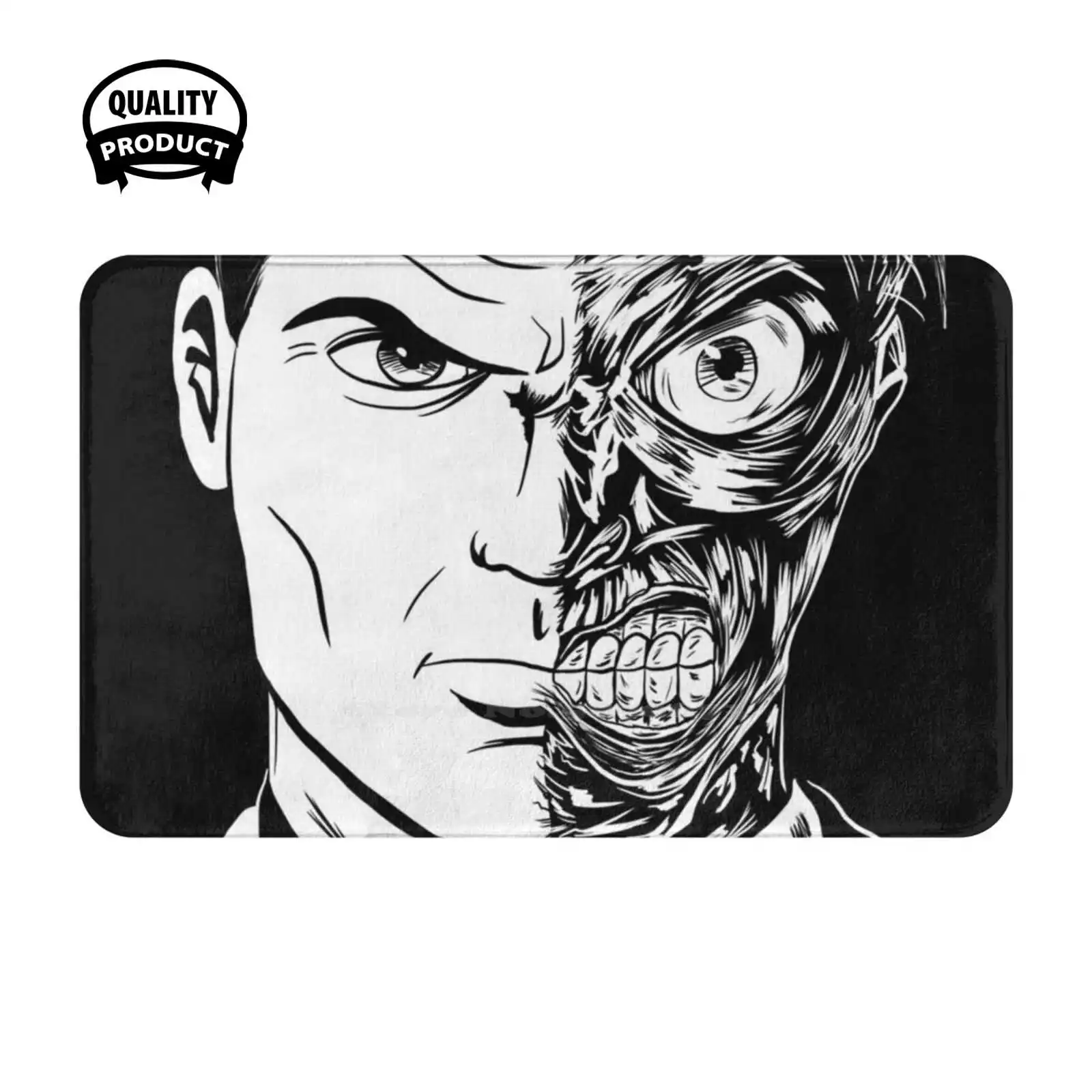 Two - Face Soft Cushion Home Carpet Door Mat Car Rug Two Face Comic Book Comics Super Villain Harvey Dent