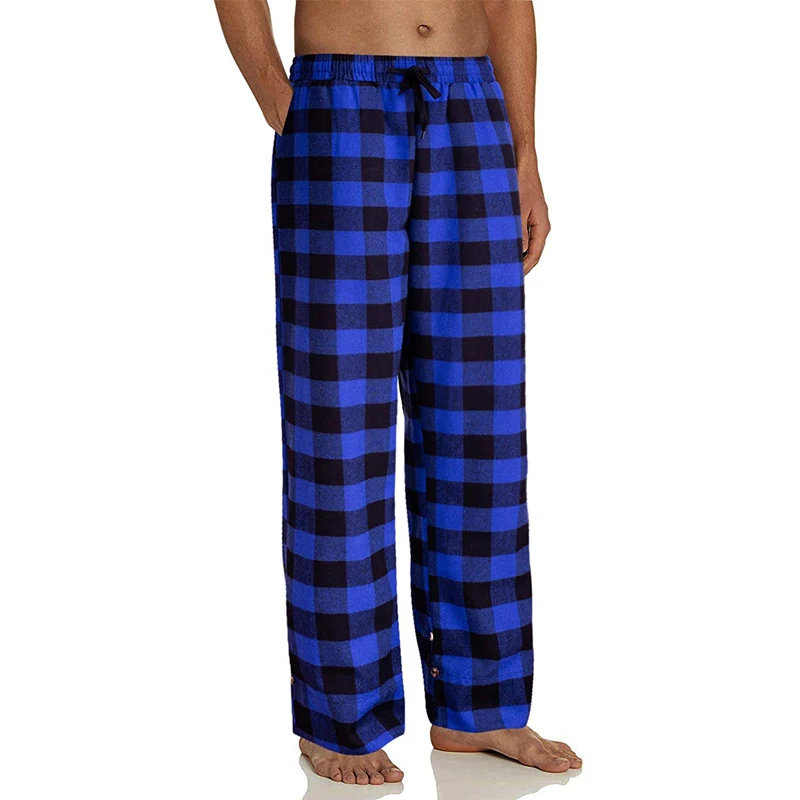 Pantalones de pijama holgados a cuadros para hombre, pantalones Cargo, diseño esmerilado europeo y americano, ropa de calle deportiva