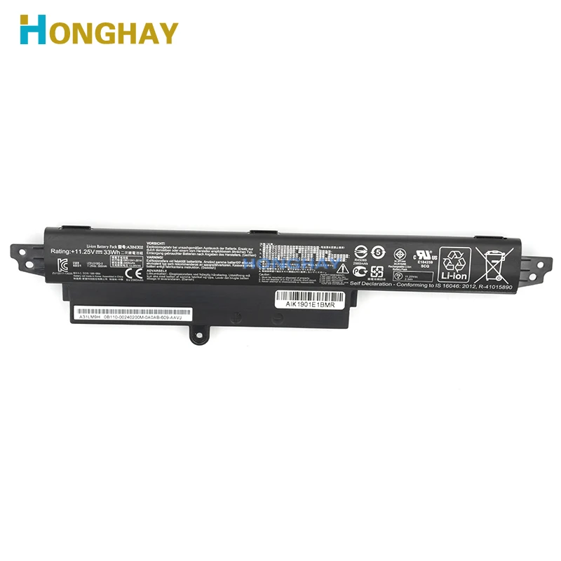 HONGHAY 11.25V 33Wh A31N1302 Battery For ASUS VivoBook X200CA X200MA X200M X200LA F200CA X200CA R200CA 11.6