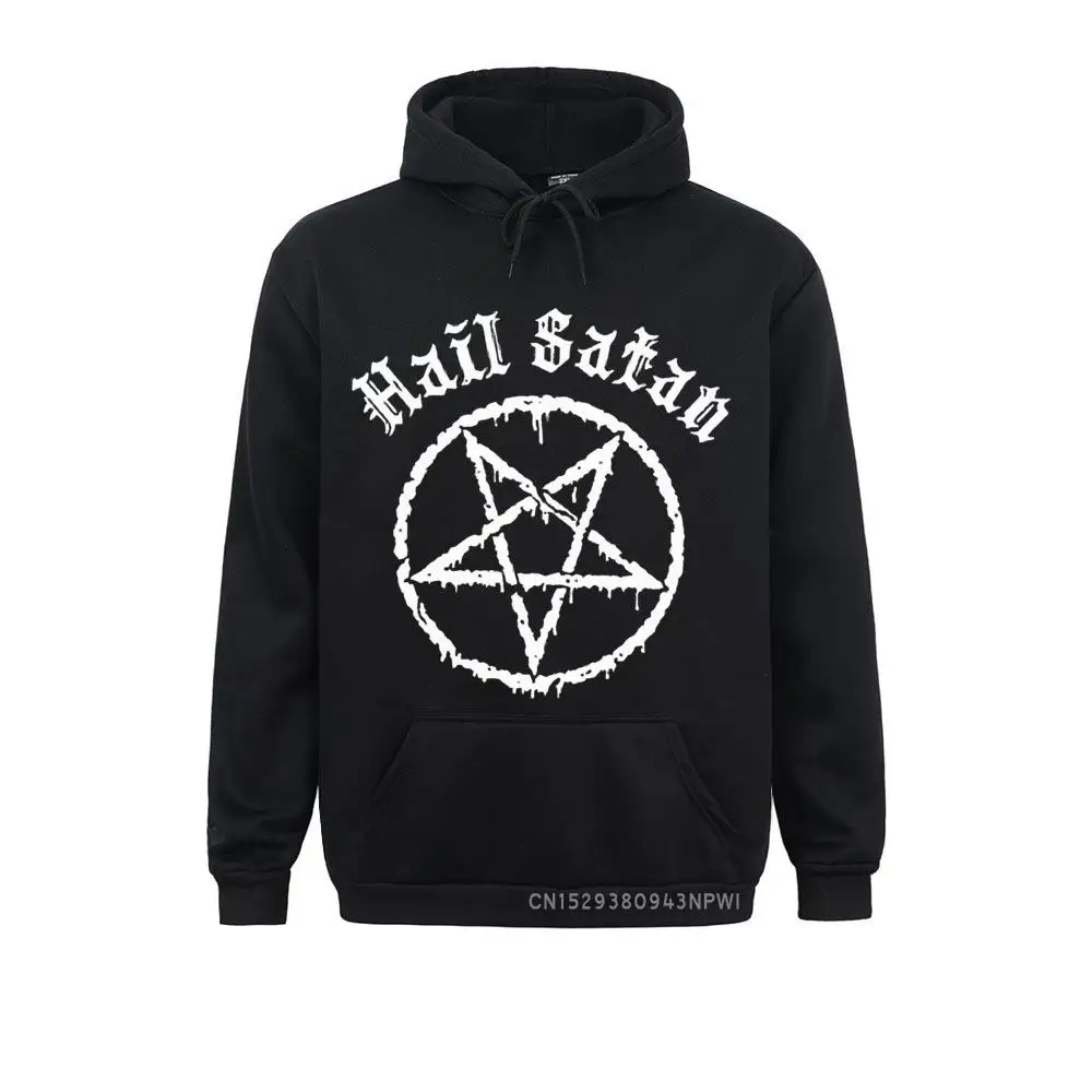 Hail Satan Hoodie Pentagram Rock Goth Unholy Satanic Punk Emo Alternative Gift Top Fashion Streetwear Pullover Homme