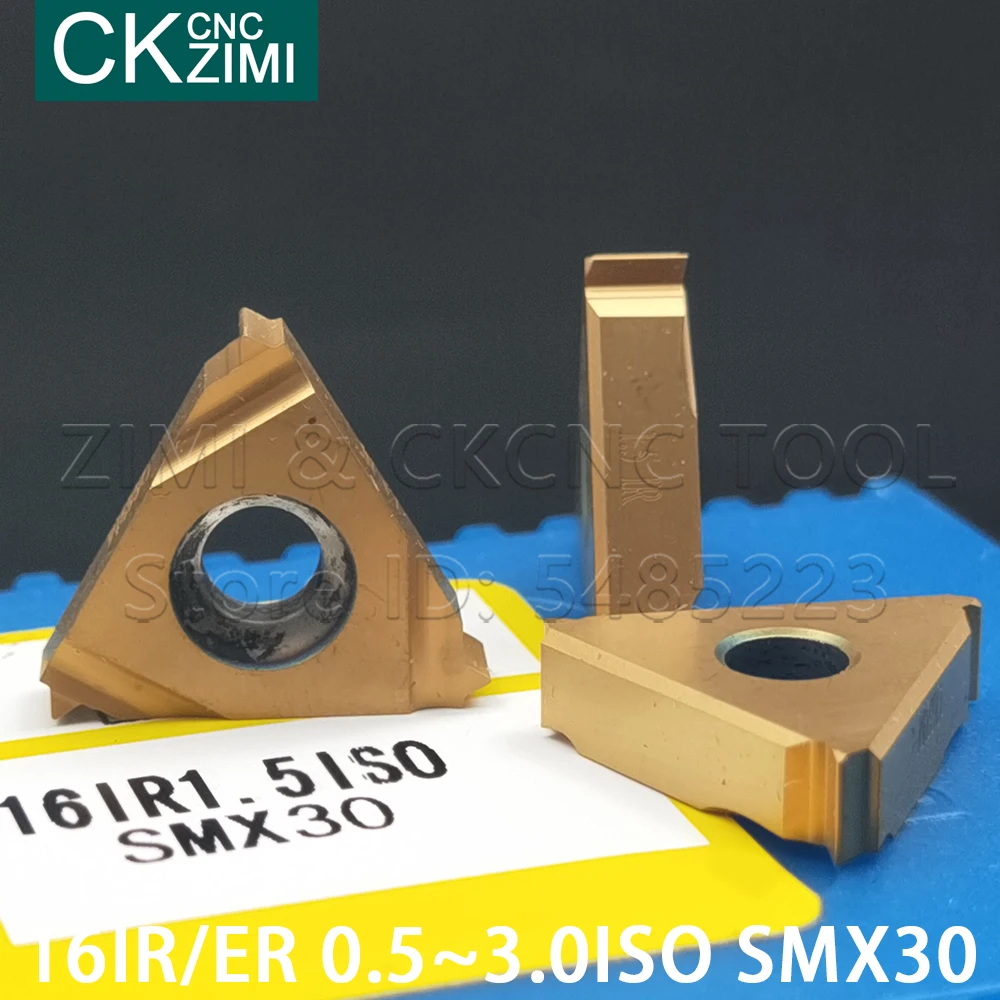 16IR 16ER 0.5 0.75 1.0 1.25 1.5 1.75 2.0 2.5 3.0 ISO SMX30 Internal Benang Eksternal Turning Alat Bubut Cutter alat CNC Carbide