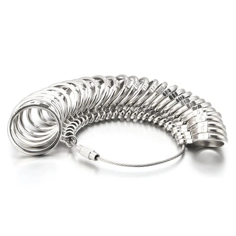 1PC Metall Professionelle Schmuck Werkzeuge Dorn Stick Finger Gauge Ring Sizer Mess UK/US Größe Für DIY Schmuck größe Werkzeug – Detail 8