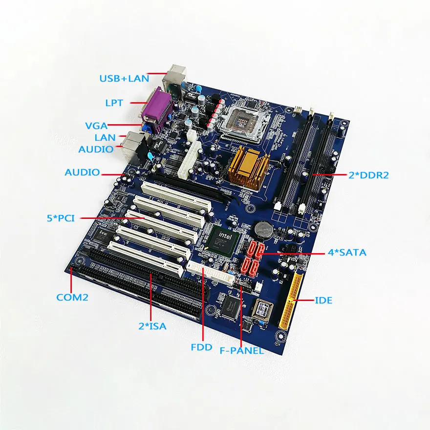 LGA775 INTEL 945 Isa เมนบอร์ด2 * ISA และ5 * PCI SLOT wedm motherboard