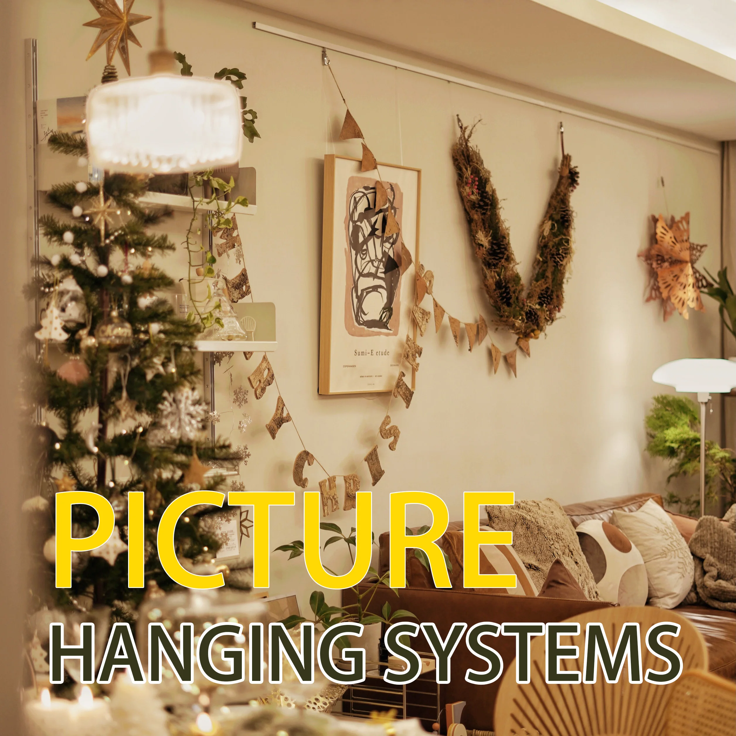 Imagem -05 - Art Picture Hanging Gallery Systems Branco 90cm x Trilhos Ganchos e Cabos