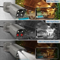 Techage 4MP 5MP 4K Security Metal POE IP Camera H.265 Outdoor Two Way Audio Video Surveillance AI IP Camera for NVR System 4