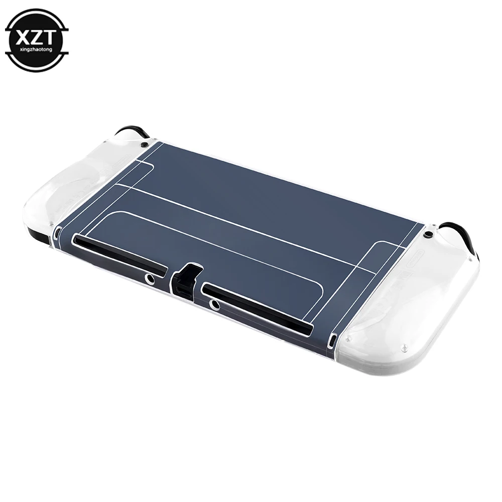 Clear Case for Nintendo Switch Oled Game Controller Cover Transparent TPU Soft + PC Hard Button Case Protective Crystal Shell