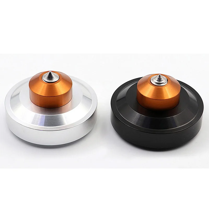 4pcs 39x26mm Aluminum Alloy Speaker Shock-absorbing Spike Pad Audio Amplifier Adjustable Bracket Stand Feet Nail #Two Colors