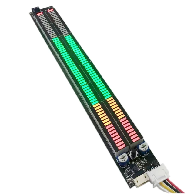 ステレオ,8〜40v dc,64 led,デュアルミュージック,オーディオレベルインジケーター,カープレーヤー用vuメーター,アンビエントライト