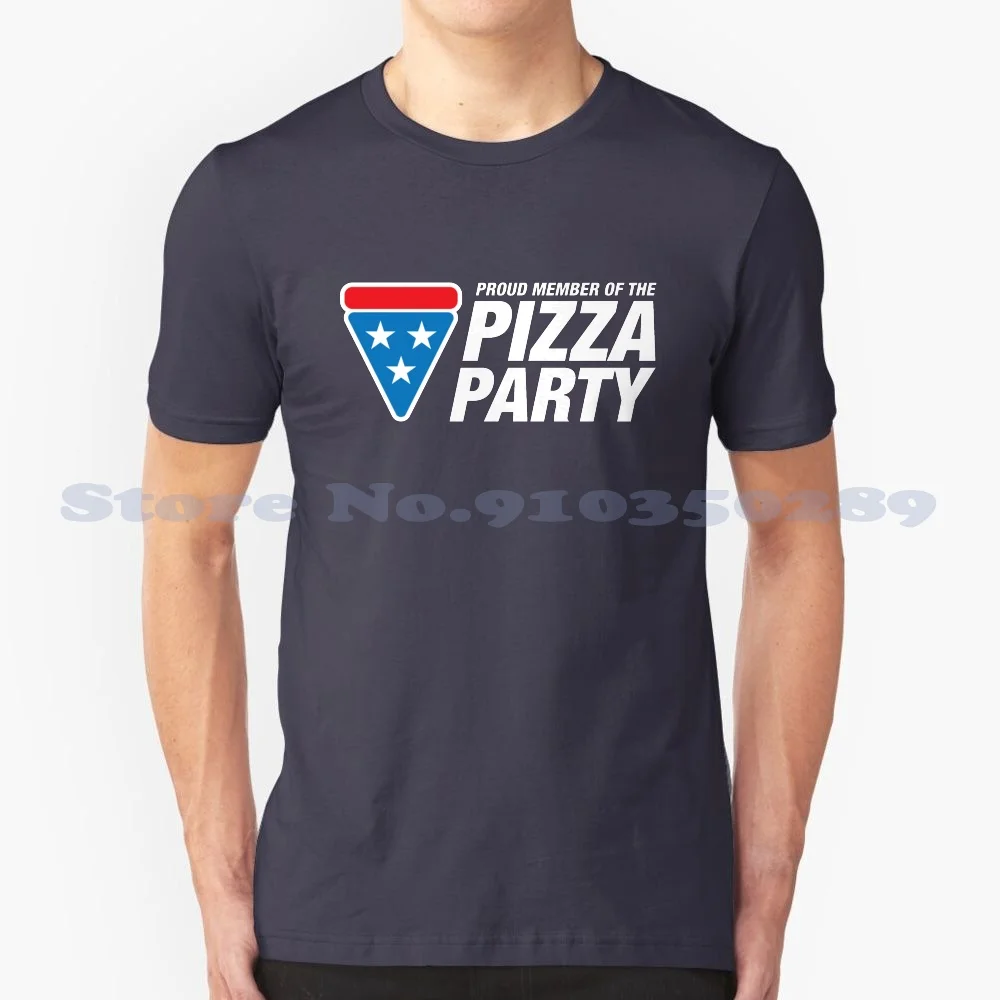 Pizza Party 100% Cotton T-Shirt Pizza Party Political Politics Republican Democrat Vote Voting Candidate 2012 President