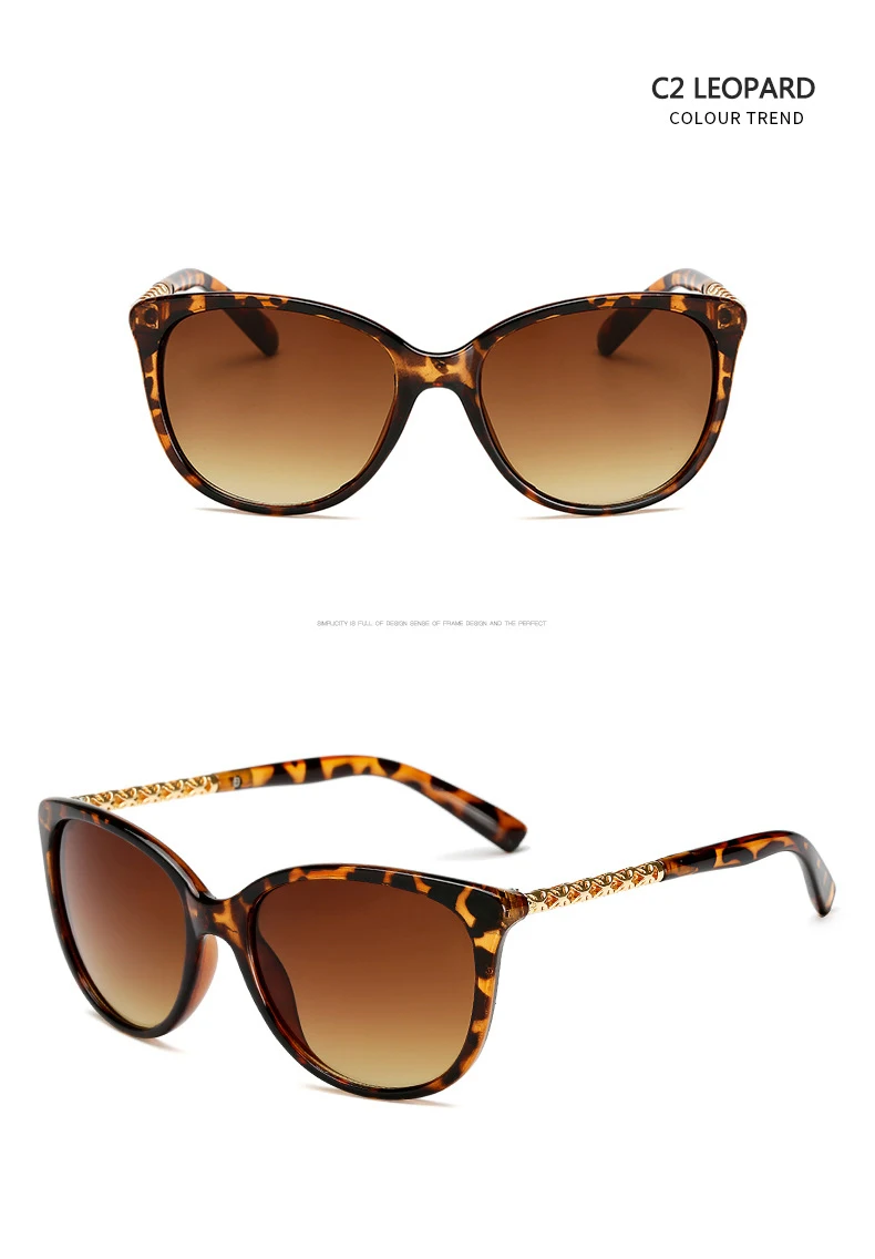 Neue Vintage Marke Design Damen Cat Eye Sonnenbrille Frauen Rahmen Luxus Sonnenbrille Für Weibliche UV400 – Detail 9