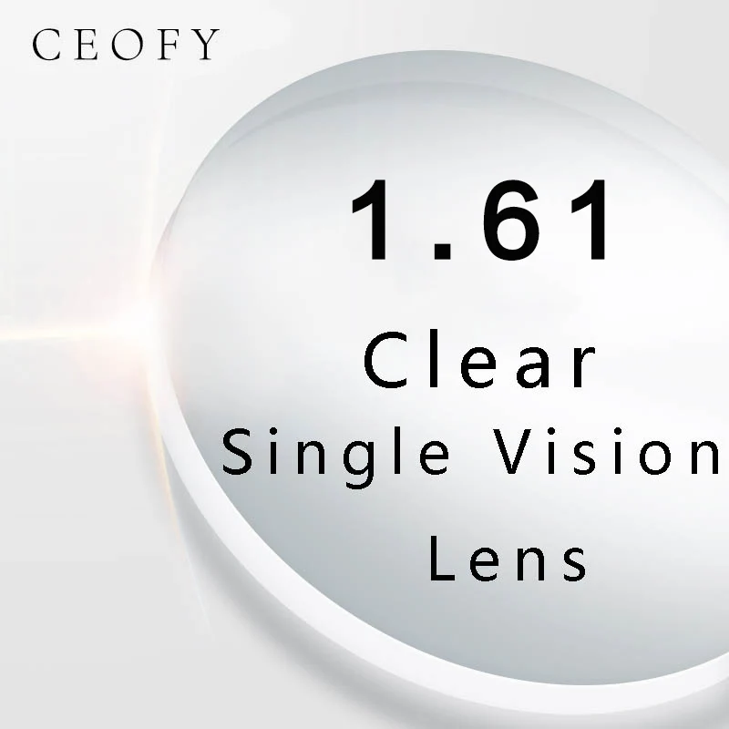 CEOFY 1.61 مؤشر وصفة طبية نظارات العين قصر النظر عدسات العلامة التجارية واضح نظارات الصلب مقاومة للخدش عدسات بصرية شبه كروية