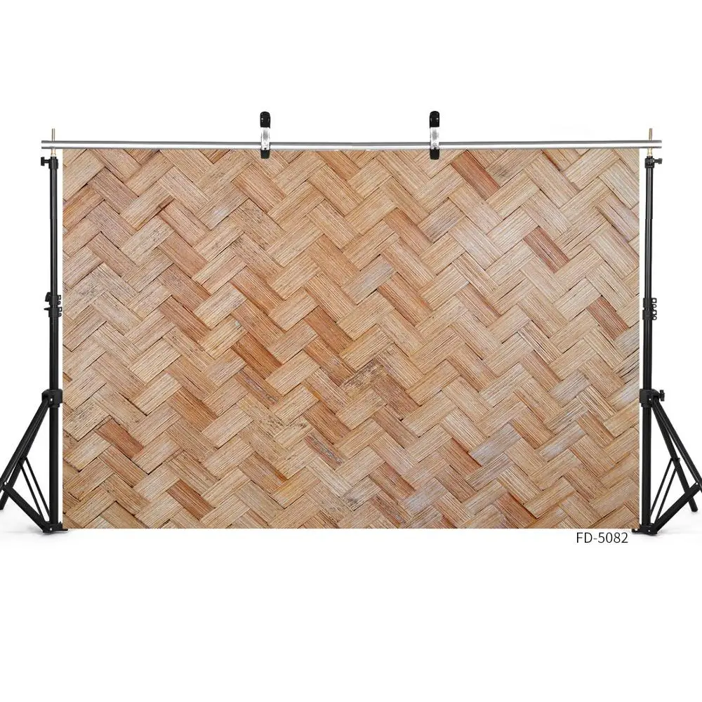 Weave Wooden Wall Photo Backdrop Computer Printed Background for Baby Children Portrait Pets Toy Photophone Photography Props