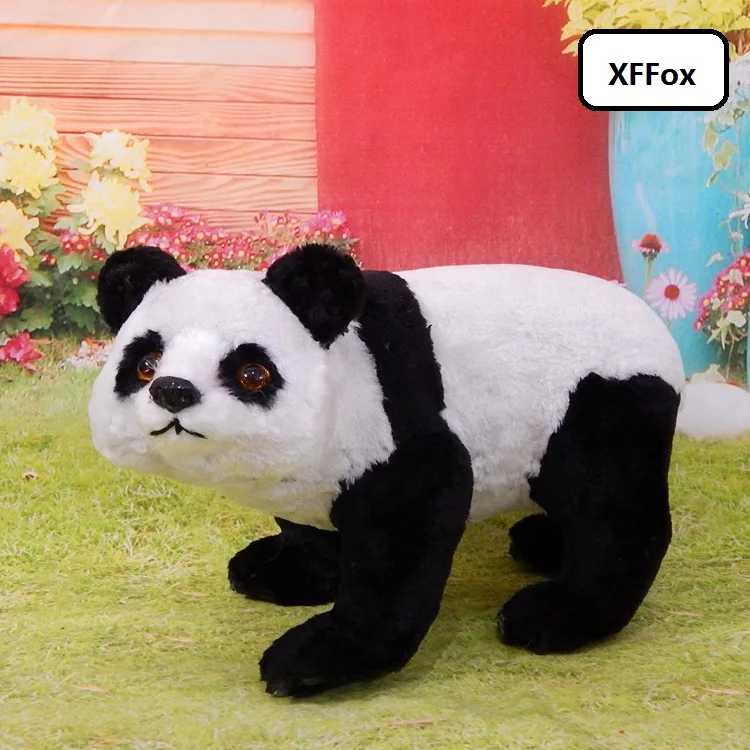 big real life panda model plastic&furs cute panda home decoration gift about 40x25cm xf2188