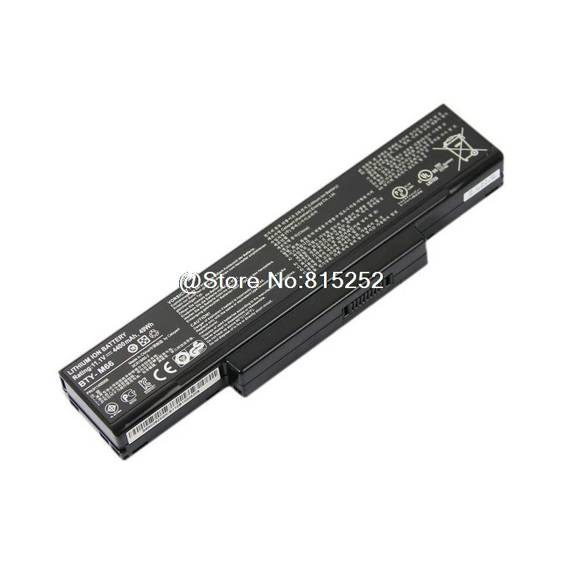 Imagem -02 - Bateria para Msi Gx740 Pr600 Pr620 Gx720 Gx400 Gx403 Gx600 Gx610 Gx620 Px600x Vr430x 49wh Bty-m66 11.1v 4400mah