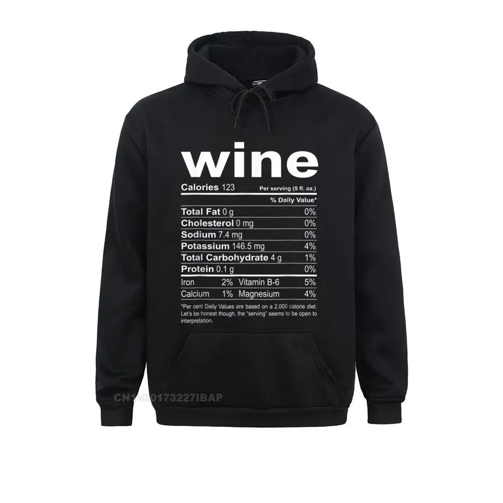 Wine Nutrition  2020 Funny Thanksgiving Christmas Food Hoodie Oversized Print Sweatshirts Women's Hoodies Printed Clothes