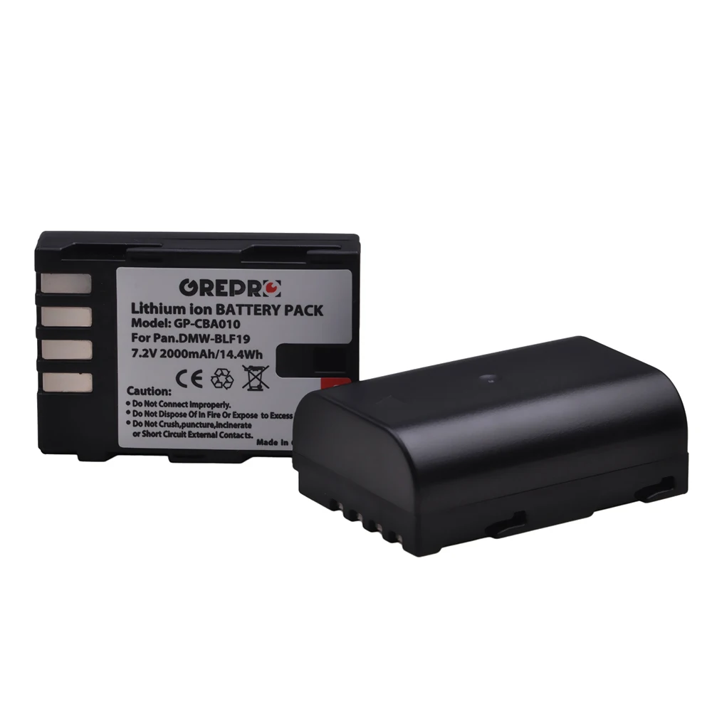 Batterie DMW-BLF19E DMW-BLF19 2000mAh pour Panasonic DMW BLF19 BLF19E Lumix GH3 GH4 GH5 G9 DC-GH5LGK