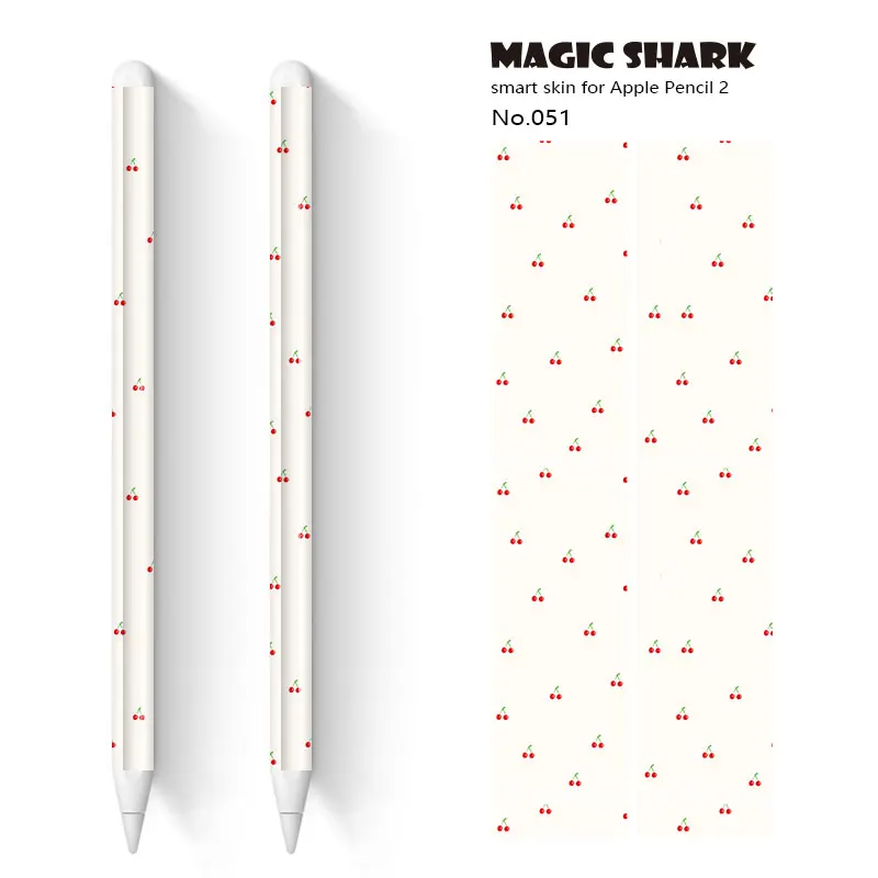 Magic Shark  Cute Cartoon Rabbit Bear Ultra Thin 3M PVC Film Case Skin Tape Sticker for Apple Pencil 2 Stylus