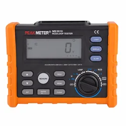 PEAKMETER MS5910 tester di resistenza del circuito tester per interruttori di dispersione RCD Test del loop strumenti di riparazione per elettricisti