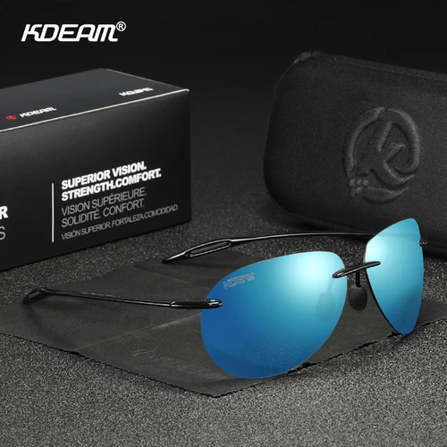 KDEAM-gafas de sol polarizadas TR90 para hombre, lentes de lujo, ultraligeras, UV400