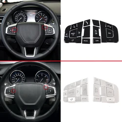 For Land Rover Discovery Sport 2015-2019 Aluminum Alloy Car Steering Wheel Button Decoration Protective Sticker Car Accessories