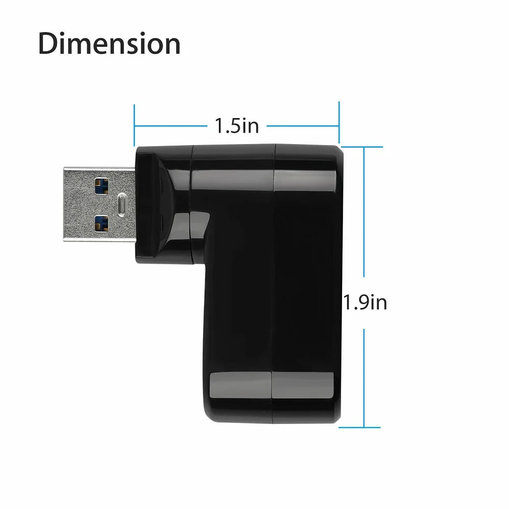 Высокоскоростной мини-разветвитель данных с 3 портами USB 3,0 для ПК, ноутбука, аксессуары для компьютера