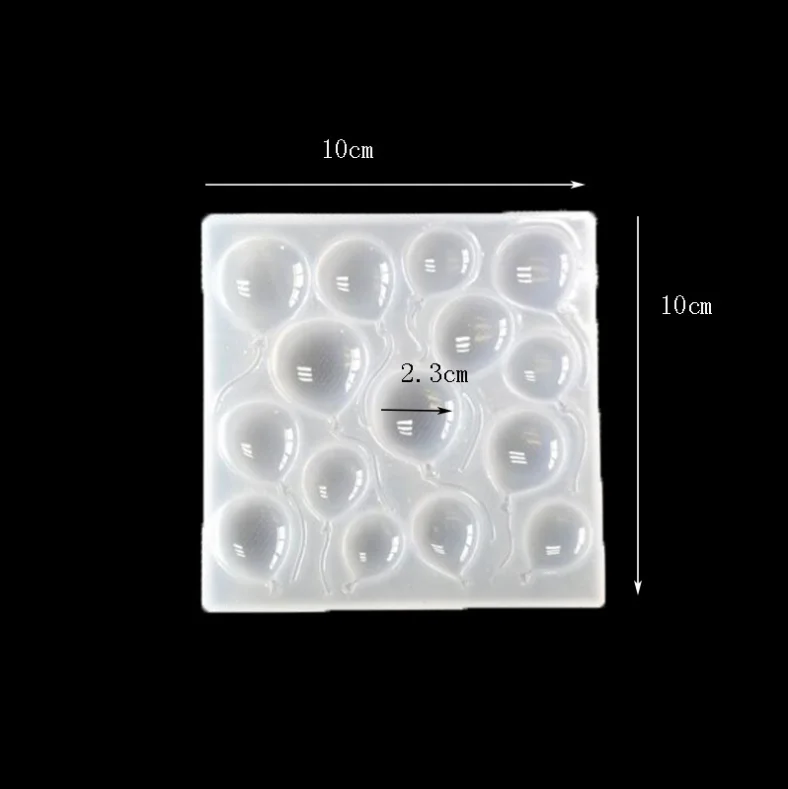 Mirror DIY new balloon crystal drop mold liquid silicone mold birthday candy cake candy clay mold