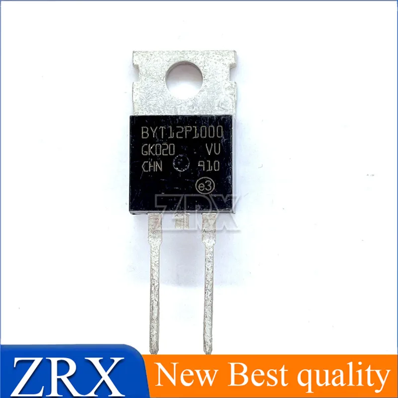 

5Pcs/Lot New Original Fast Recovery Diode BYT12P1000 BYT12P-1000-12 A 1000 V Integrated circuit Triode In Stock