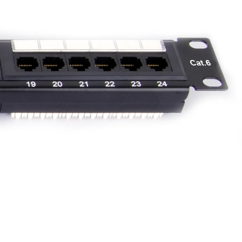 24 Poorten Leeg Patchpaneel, cat6 24 Poort RJ45 Patch Panel Utp Lan Netwerk Adapter Kabel Connector Netwerk Informatie Bedrading Rack