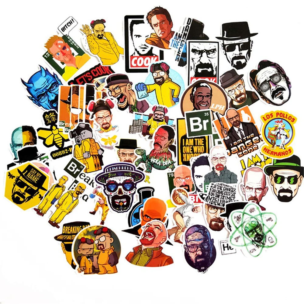 10/30/50PCS TV Show Breaking Bad Stickers DIY Skateboard Suitcase Freezer Graffiti Luggage Motorcycle Classic Toy Cool Stickers