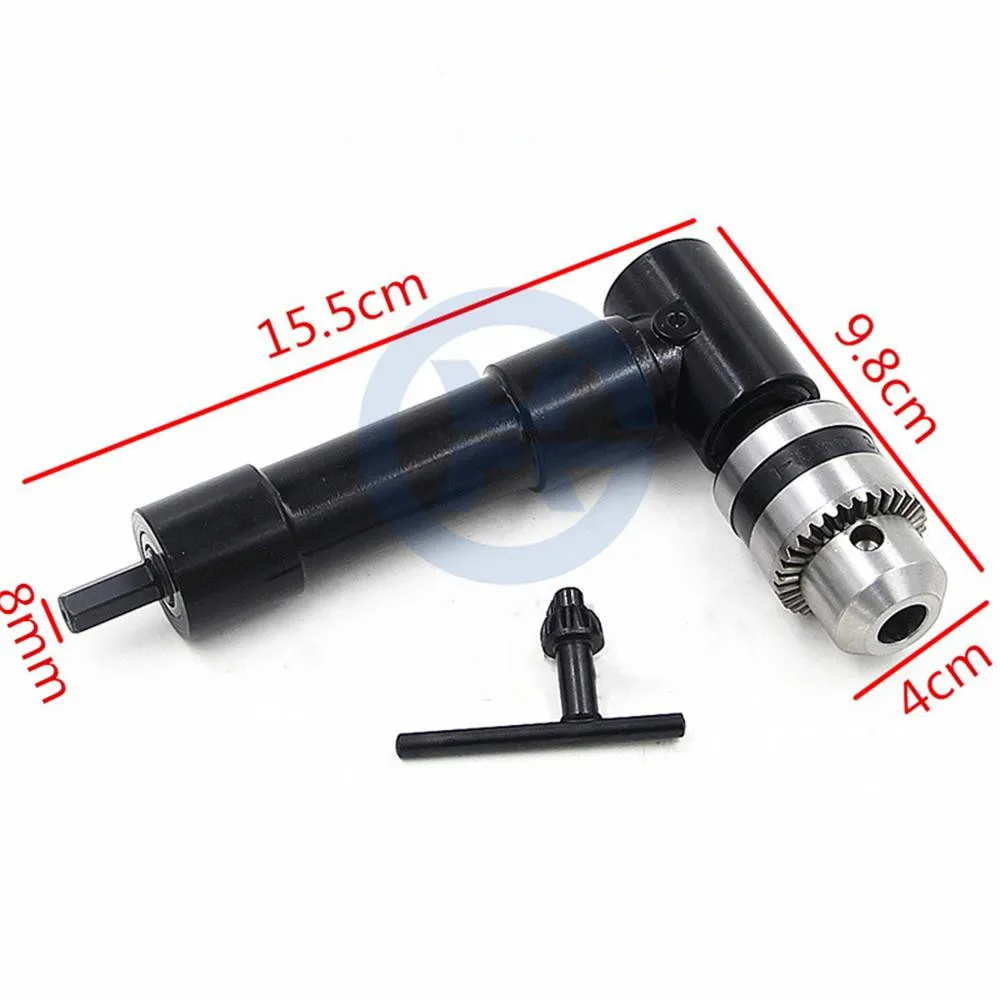 90 degree right angle electric drill corner device 8mm hexagon handle three-jaw chuck adapter narrow space drilling accessories