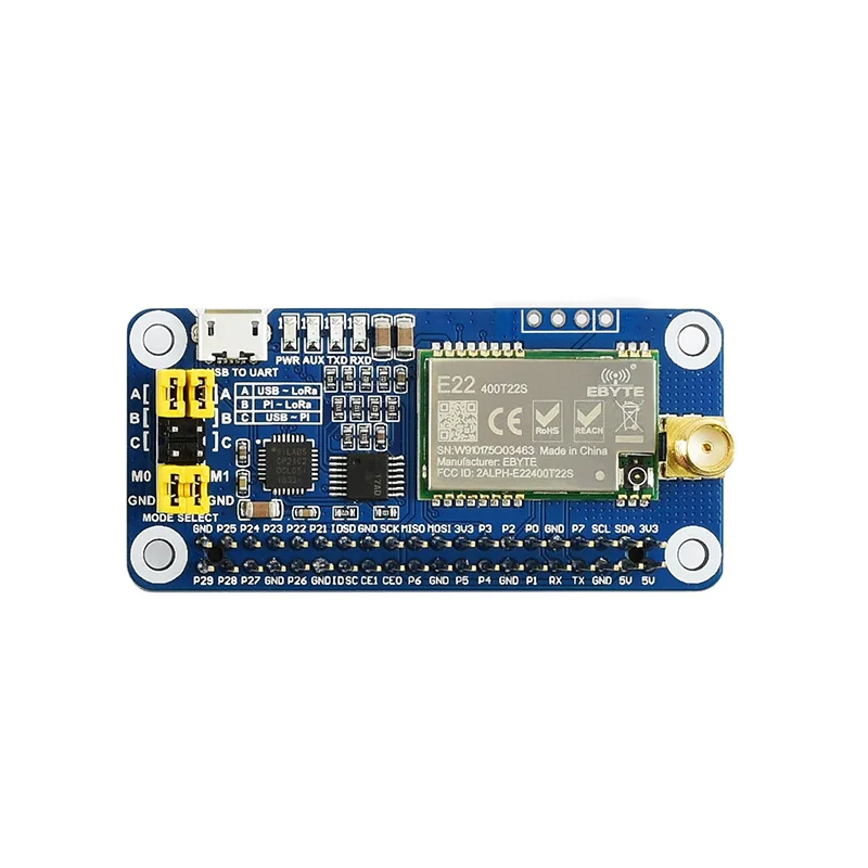 Per scheda di espansione Lora Raspberry Pie Sx1268 / 1262 modulo Wireless frequenza 433 / 470 / 868 / 915MHz