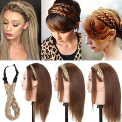 BENEHAIR diademas trenzadas bandas para el cabello trenzadas accesorios para el cabello extensiones de cabello sintético cabello falso para mujeres