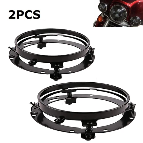 Imagen 1 del producto Soporte de montaje para faro delantero de motocicleta, anillo de luz LED de 7 pulgadas para Jeep Wrangler JK TJ, 1 unidad/2 piezas