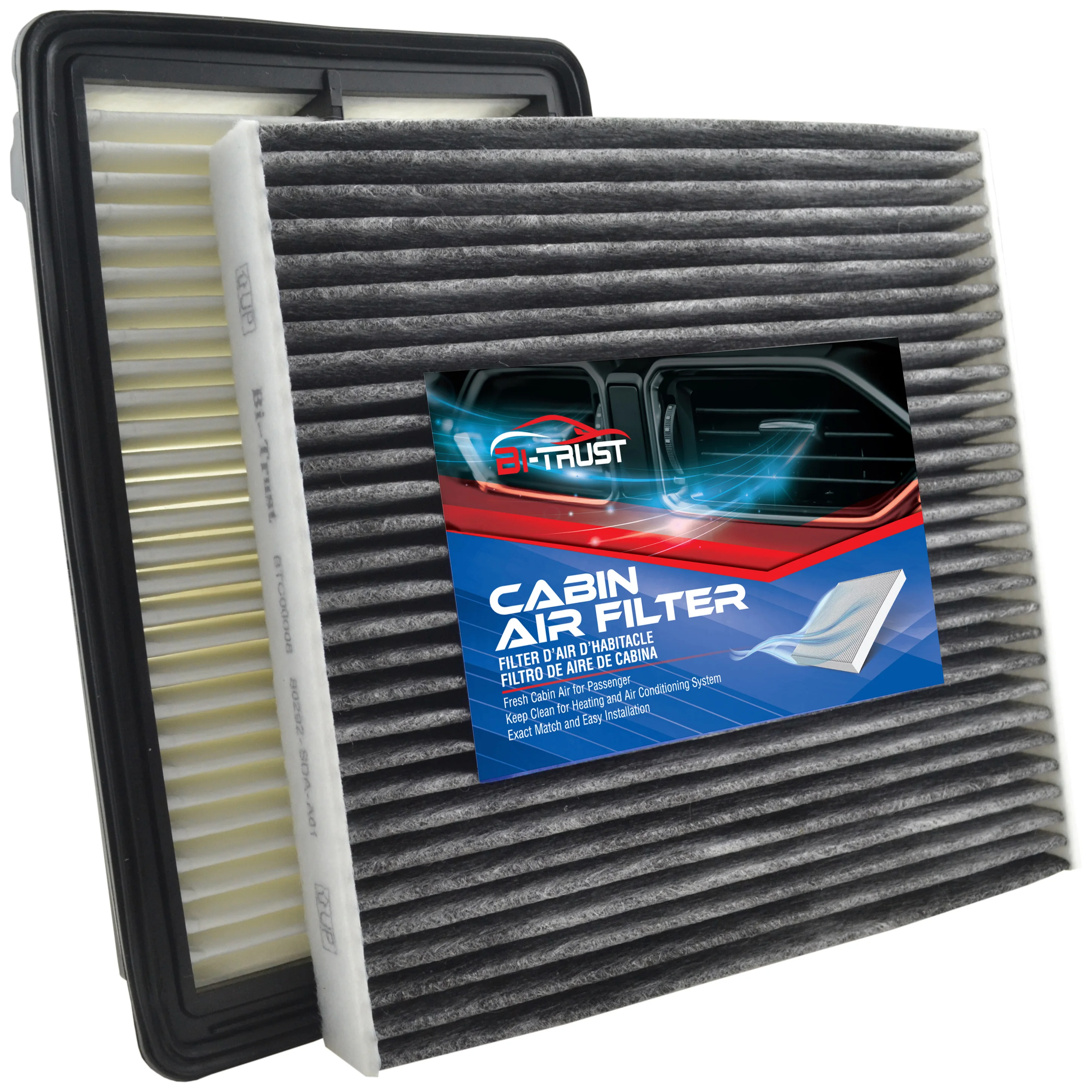 

Bi-Trust Engine & Cabin Air Filter for 2013-2015 Acura ILX L4 2.4L 2012-2015/Honda Civic L4 2.4L 80292-SDA-A01