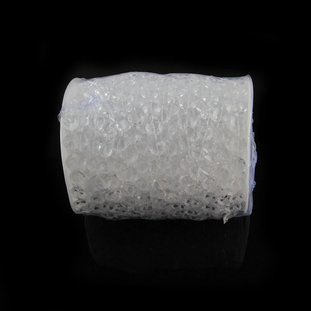 Rollo de cuentas acrílicas colgantes para decoración de árbol de Navidad, 10mm, 30 metros