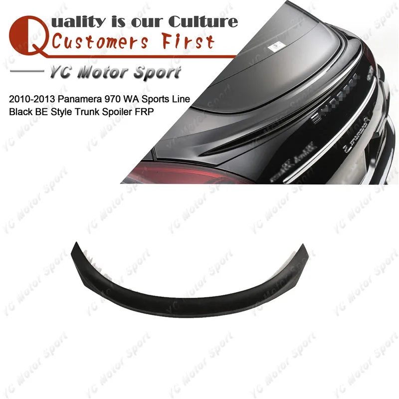 

Car Accessories FRP Fiber Glass Rear Spoiler Fit For 2010-2013 Panamera 970 WA Sports Line Black BE Style Trunk Spoiler Wing