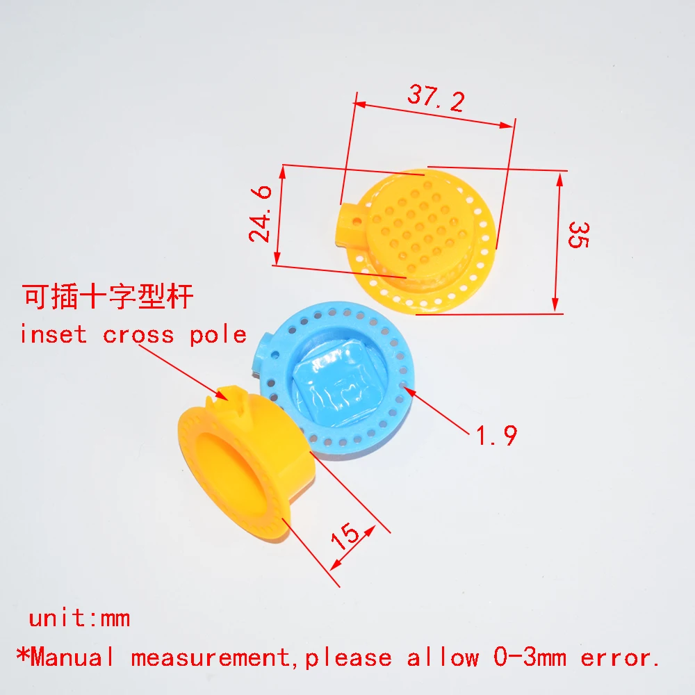 プラスチック製の車のおもちゃのキャップ,35x15mm,固定プレート,リモコン,子供用ロボット,赤ちゃん用アクセサリー,10/100個