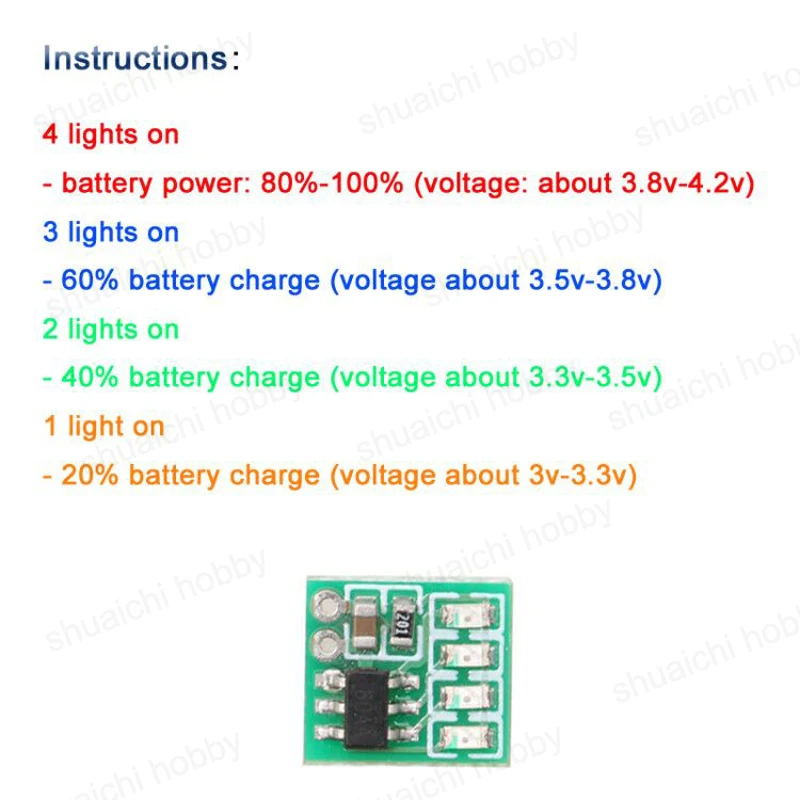 1 sztuk Micro bateria Lipo wskaźnik pokładzie litowo pojemność PCB modułowy wyświetlacz LED DC 3-4.2v Test mocy dla RC DIY pojazd elektryczny