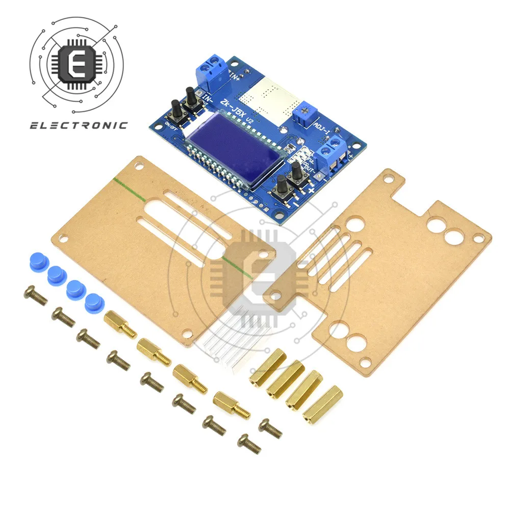 5A DC-DC LCD Screen Adjustable Constant Current And Voltage CNC Buck Step-Down Module With Acrylic Shell For DIY Kit